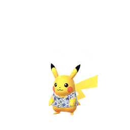 Pikachu Wearing An Okinawan Kariyushi Shirt And Shiny Corsola Leek Duck Pokemon Go News And Resources
