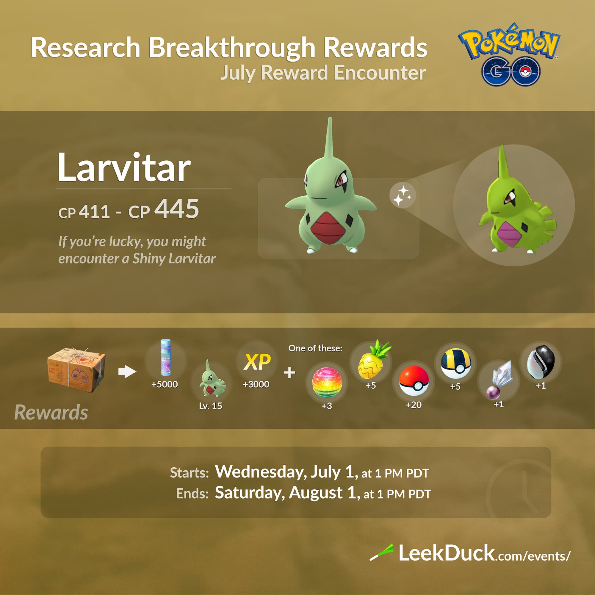 July Research Breakthrough - Leek Duck | Pokémon GO News and Resources